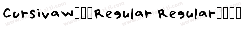 CorsivaW01-Regular Regular字体转换